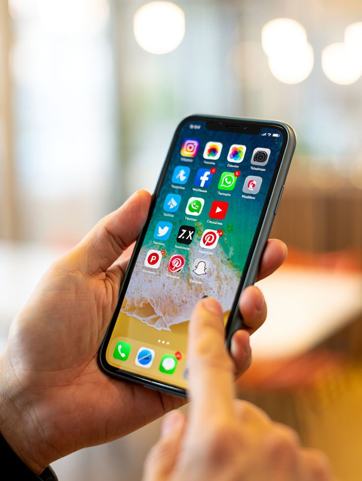 Person-using-smartphone-with-social-media
